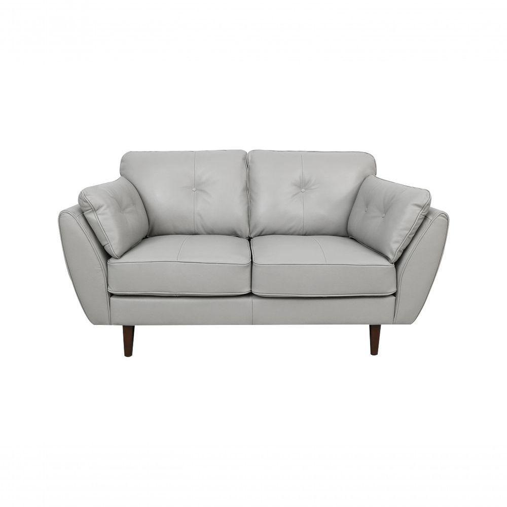 Sofá De Couro Dallas 2 Lugares Grizzy - Mempra - 1