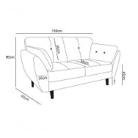 Sofá De Couro Dallas 2 Lugares Grizzy - Mempra - 4