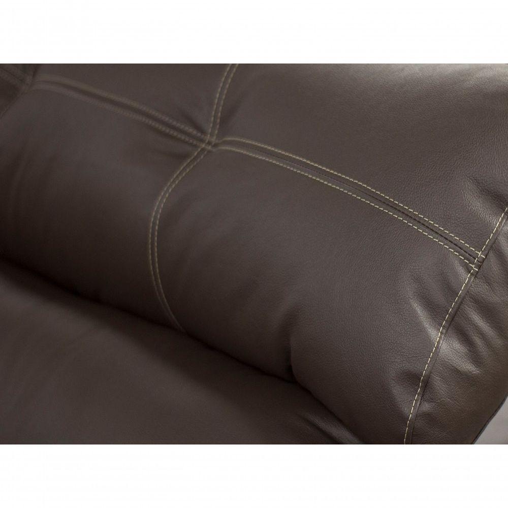 Sofá Retrátil E Reclinável De Couro Queen 2,60 M Marrom Pigmentado - Mempra Design - 6