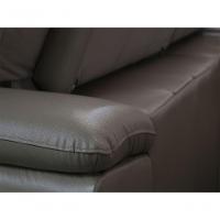 Sofá Retrátil E Reclinável De Couro Filipinas 2,60 M Avelã - Mempra Design - 2