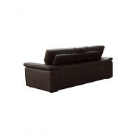 Sofá Retrátil E Reclinável De Couro Queen 2,20 M Marrom Pigmentado - Mempra Design - 2