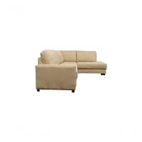 Sofá De Couro Canto Marrocos 3 Lugares Com Chaise Direita Manteiga Pigmentado - Mempra Design - 6