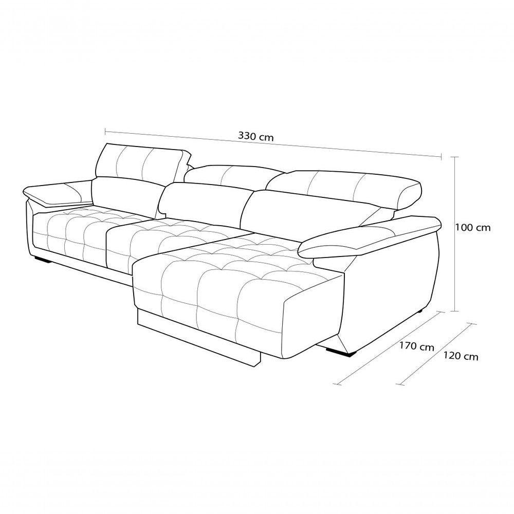 Sofá Retrátil E Reclinável De Couro Filipinas (3 Módulos) 3,30 M Preto Pigmentado - Mempra Design - 4