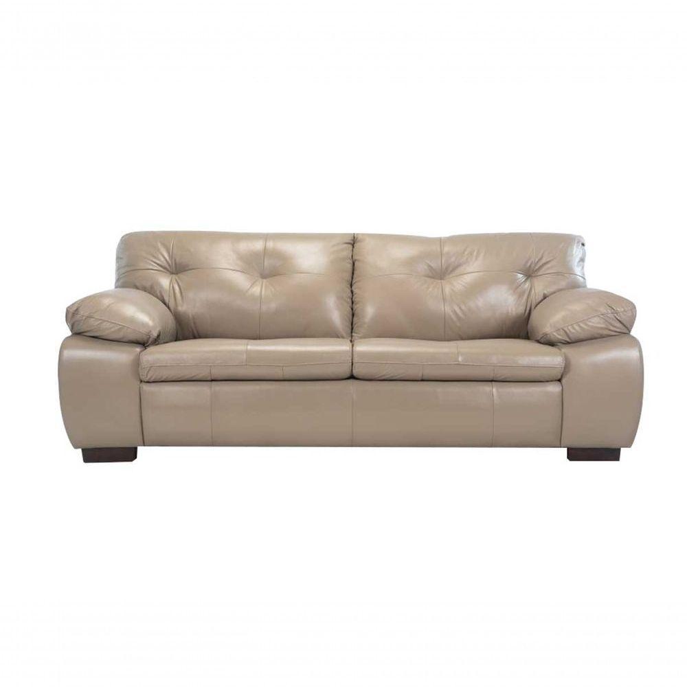 Sofá De Couro Marselha 3 Lugares Avelã - Mempra - 1