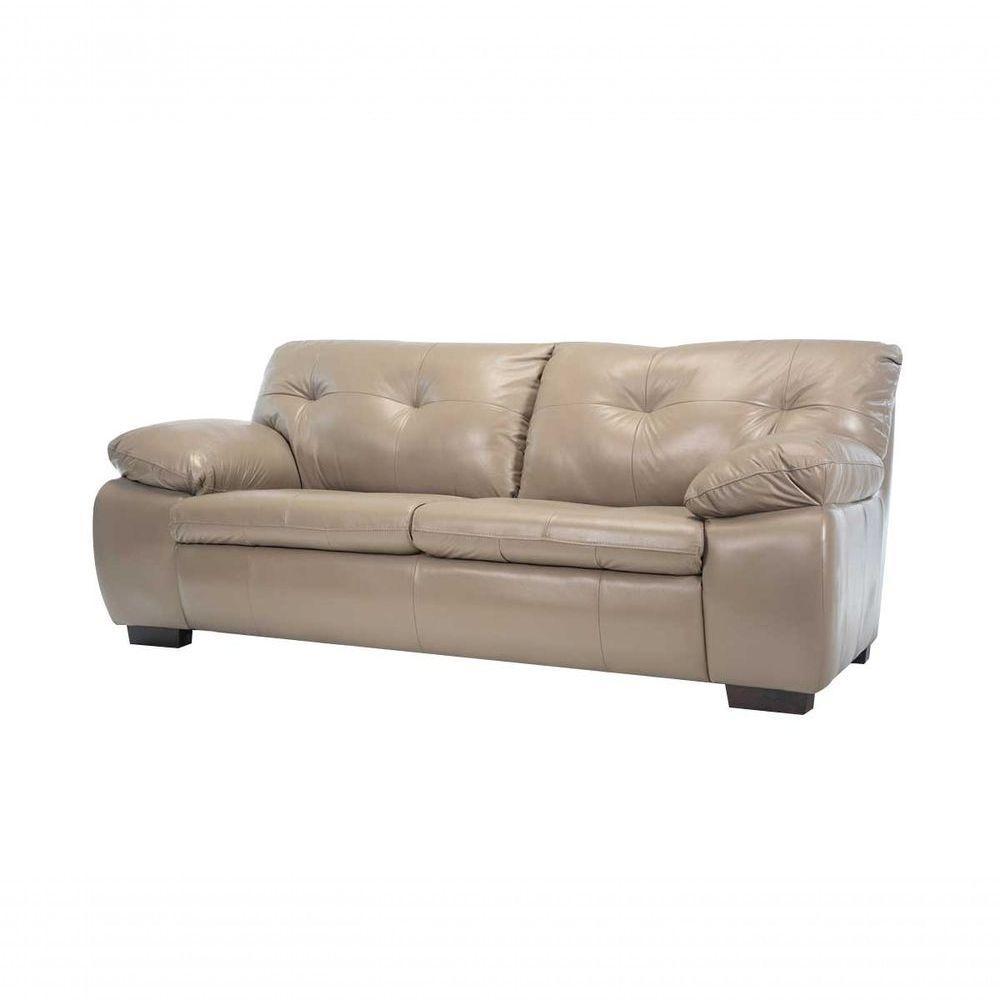 Sofá De Couro Marselha 3 Lugares Avelã - Mempra - 2