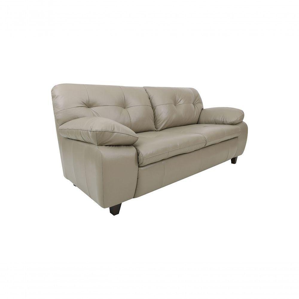 Sofá De Couro Marselha 3 Lugares Avelã - Mempra - 5