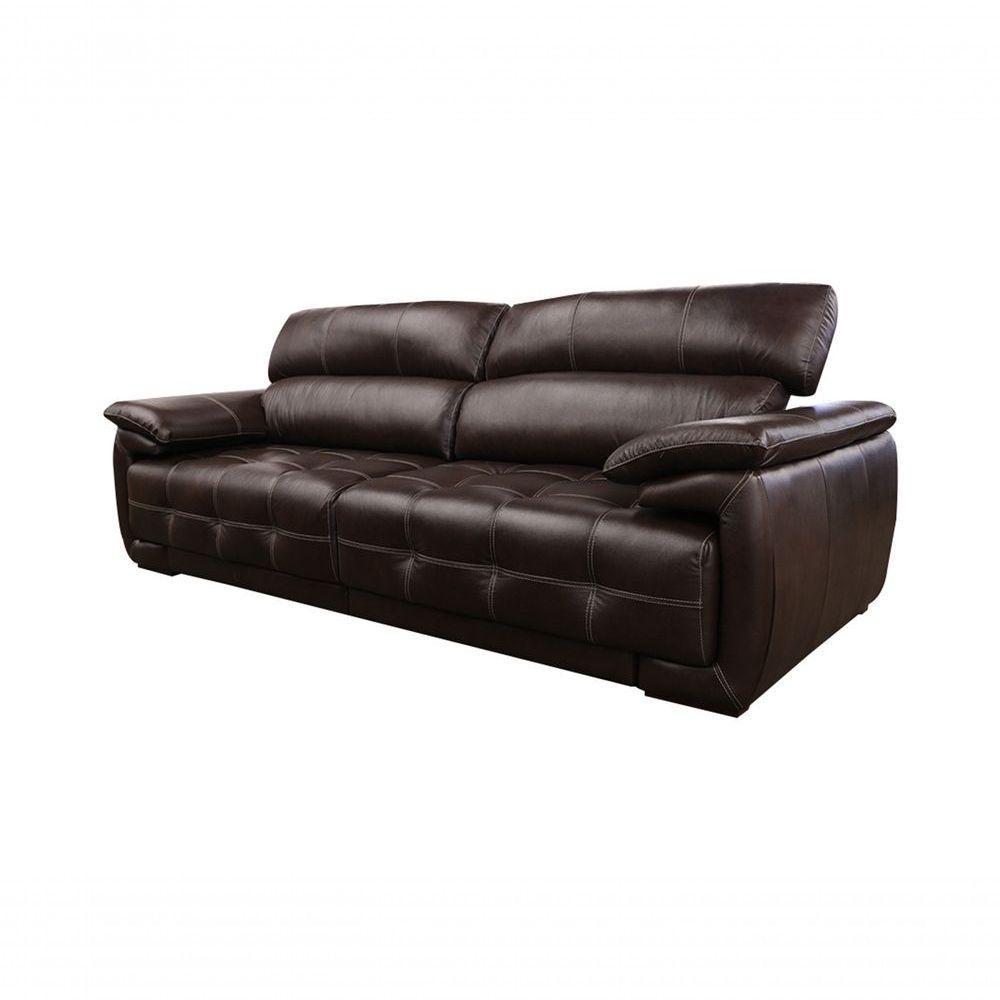 Sofá Retrátil E Reclinável De Couro Filipinas 2,40 M Preto Iguana - Mempra Design - 6