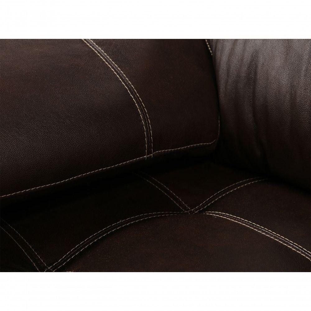Sofá Retrátil E Reclinável De Couro Filipinas 2,40 M Preto Iguana - Mempra Design - 7