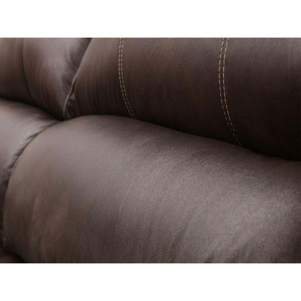 Sofá Retrátil E Reclinável De Couro Filipinas 2,40 M Preto Iguana - Mempra Design - 9