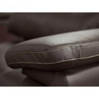 Sofá Retrátil E Reclinável De Couro Queen 2,40 M Marrom Pigmentado - Mempra Design - 5