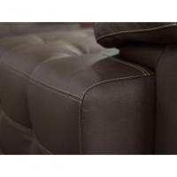 Sofá Retrátil E Reclinável De Couro Queen 2,40 M Marrom Pigmentado - Mempra Design - 7