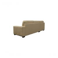 Sofá De Couro Canto Marrocos 3 Lugares Com Chaise Esquerda Manteiga Pigmentado - Mempra Design - 3