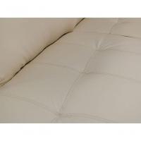 Sofá De Couro Canto Marrocos 3 Lugares Com Chaise Esquerda Manteiga Pigmentado - Mempra Design - 5