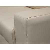 Sofá De Couro Canto Marrocos 3 Lugares Com Chaise Esquerda Manteiga Pigmentado - Mempra Design - 8