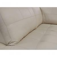 Sofá De Couro Canto Marrocos 3 Lugares Com Chaise Esquerda Manteiga Pigmentado - Mempra Design - 9