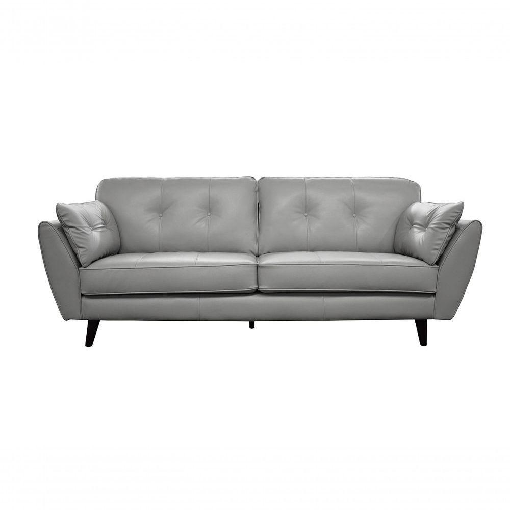 Sofá De Couro Dallas 3 Lugares Grizzy - Mempra - 1