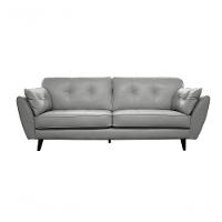 Sofá De Couro Dallas 3 Lugares Grizzy - Mempra - 1