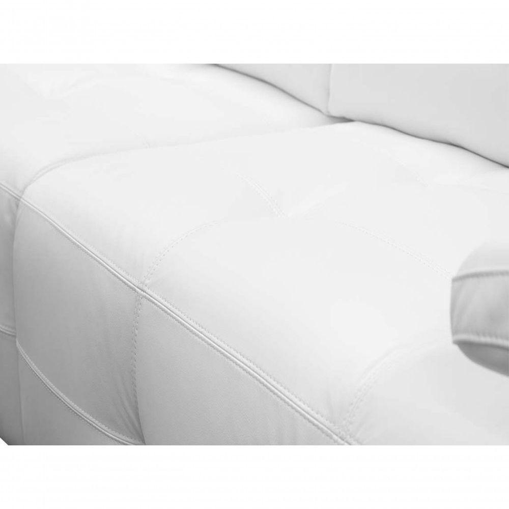 Sofá Retrátil E Reclinável De Couro Queen 2,40 M Branco Pigmentado - Mempra Design - 10
