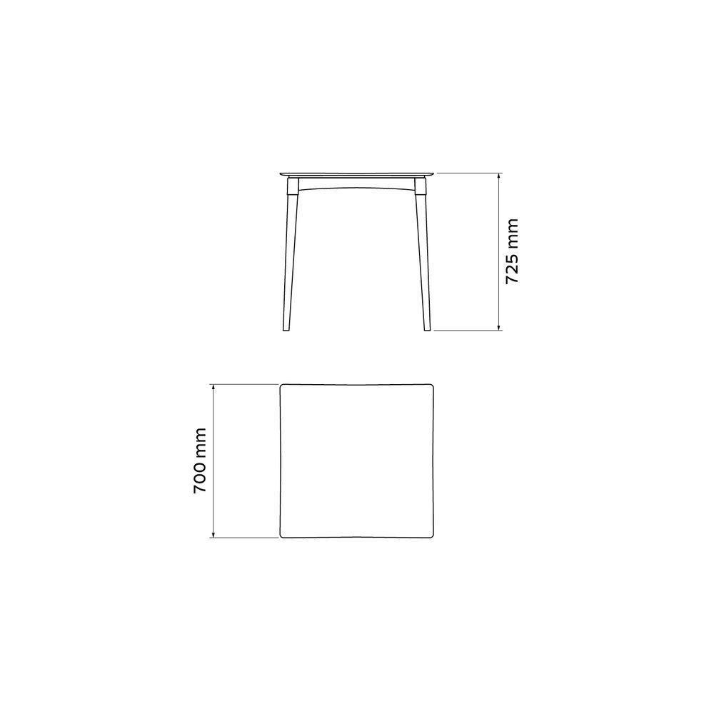 Mesa Tramontina Diana Em Polipropileno Marrom Com Pernas De Madeira Eucalipto - 9