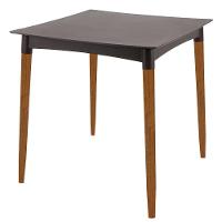 Mesa Tramontina Diana Em Polipropileno Marrom Com Pernas De Madeira Eucalipto - 1