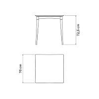 Mesa Tramontina Diana Em Polipropileno Marrom Com Pernas De Madeira Eucalipto - 5