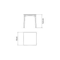 Mesa Tramontina Diana Em Polipropileno Marrom Com Pernas De Madeira Eucalipto - 6