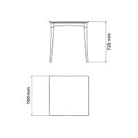 Mesa Tramontina Diana Em Polipropileno Marrom Com Pernas De Madeira Eucalipto - 7