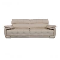 Sofá Retrátil E Reclinável De Couro Filipinas 2,20 M Manteiga Pigmentado - Mempra Design - 1