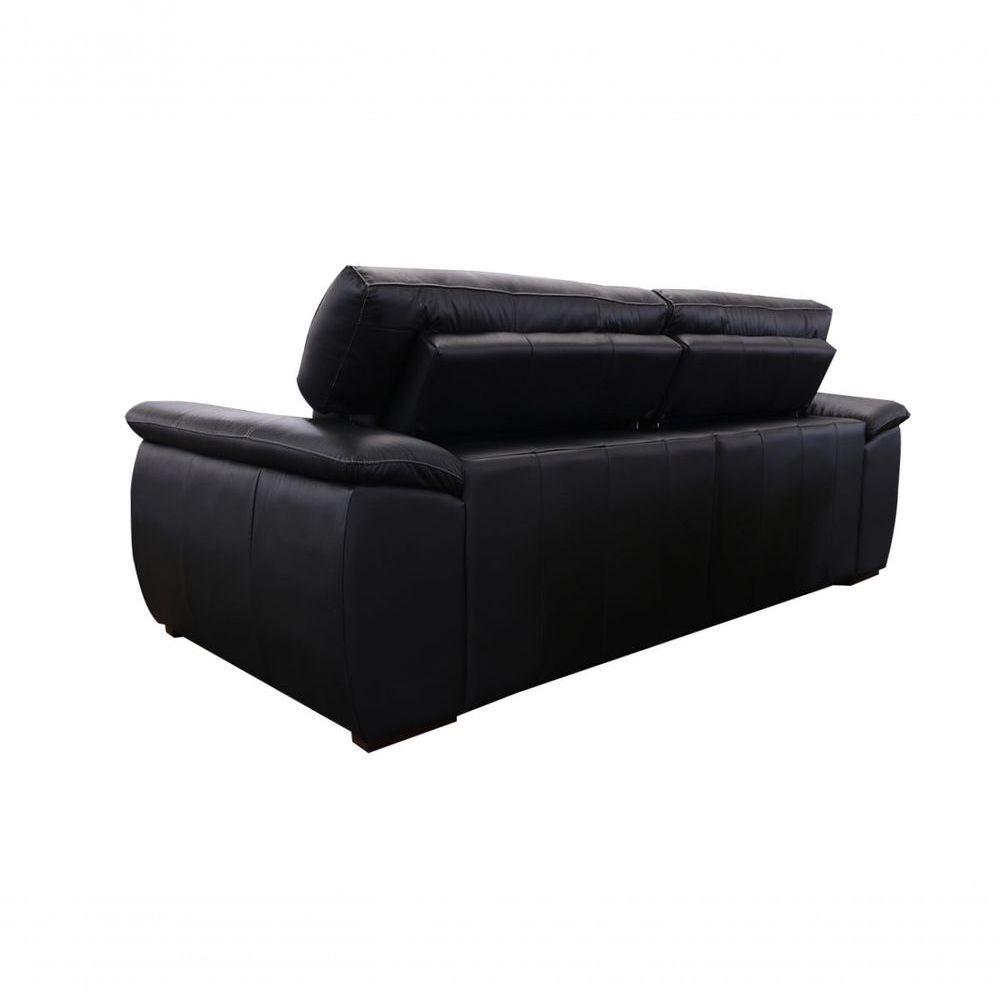 Sofá Retrátil E Reclinável De Couro Filipinas 2,60 M Preto Pigmentado - Mempra Design - 5