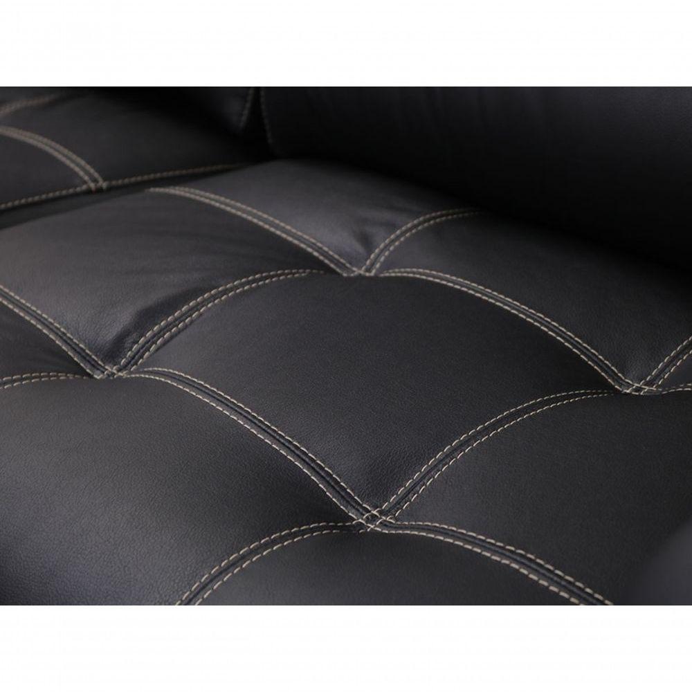 Sofá Retrátil E Reclinável De Couro Filipinas 2,60 M Preto Pigmentado - Mempra Design - 10