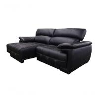 Sofá Retrátil E Reclinável De Couro Filipinas 2,60 M Preto Pigmentado - Mempra Design - 3