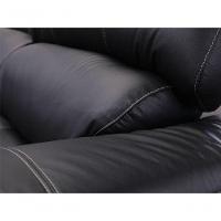 Sofá Retrátil E Reclinável De Couro Filipinas 2,60 M Preto Pigmentado - Mempra Design - 7