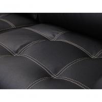 Sofá Retrátil E Reclinável De Couro Filipinas 2,60 M Preto Pigmentado - Mempra Design - 10