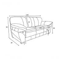 Sofá De Couro Gana 3 Lugares Conhaque Com Brilho - Mempra Design - 6