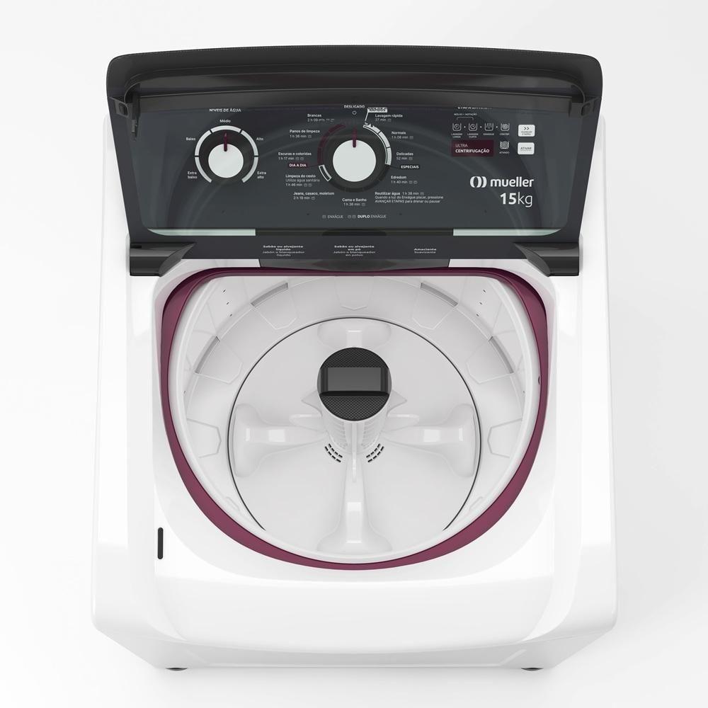 Máquina De Lavar Mueller 15kg Automática Com Ultracentrifugação E Ciclo Rápido Branca MLA15 220V - 6