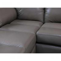 Sofá De Couro Asti 2 Lugares Com Chaise Esquerda Avelã - Mempra Design - 7