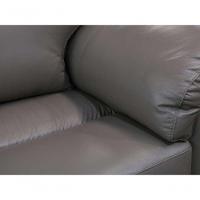 Sofá De Couro Asti 2 Lugares Com Chaise Esquerda Avelã - Mempra Design - 8