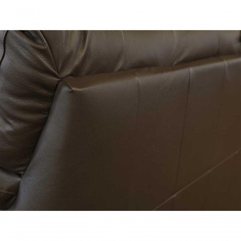 Sofá De Couro Marselha 2 Lugares Marrom Pigmentado - Mempra - 8