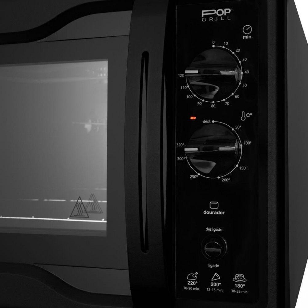 Forno Elétrico Pop Grill De Bancada 44l Fischer Preto 110V - 3