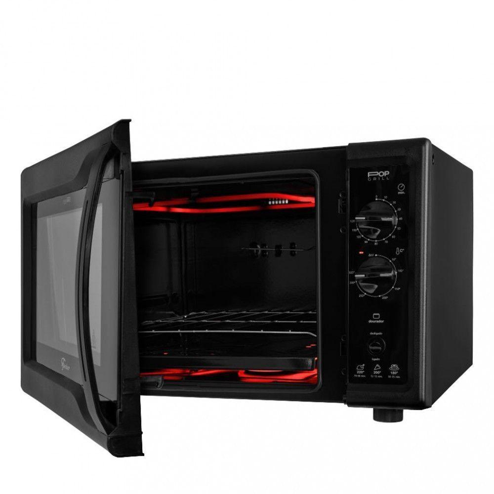 Forno Elétrico Pop Grill De Bancada 44l Fischer Preto 110V - 4