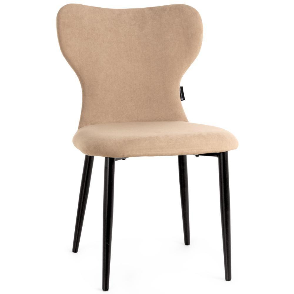 Conjunto Mesa De Jantar Redonda Talia Amadeirada Preta 120cm Com 4 Cadeiras Estofadas Jacobsen - Bege - 3