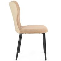 Conjunto Mesa De Jantar Redonda Talia Amadeirada Preta 120cm Com 4 Cadeiras Estofadas Jacobsen - Bege - 5