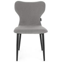 Conjunto Mesa De Jantar Redonda Talia Amadeirada Natural 120cm Com 4 Cadeiras Estofadas Jacobsen - Cinza