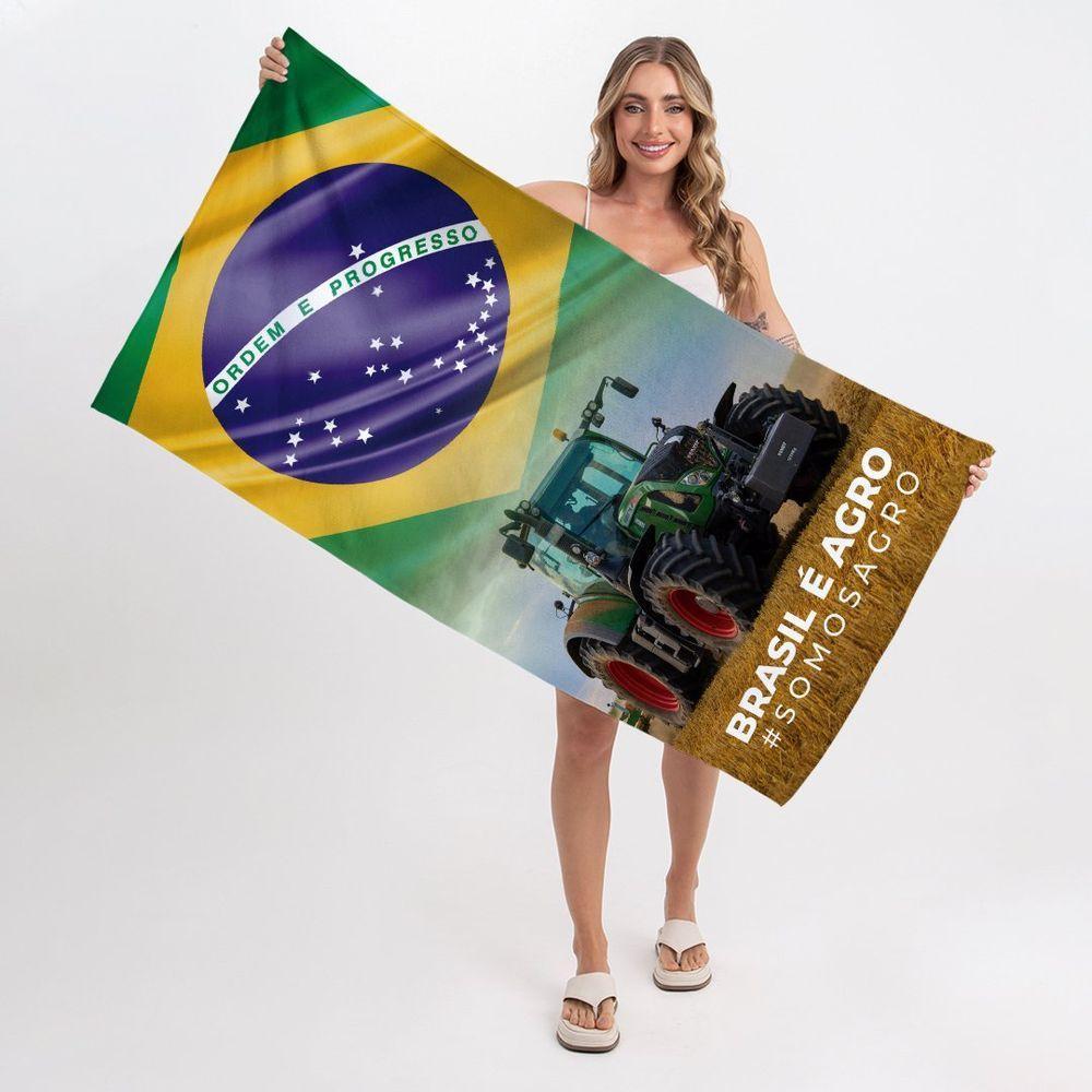 Toalha De Praia - Brasil é Agro Trator - 2