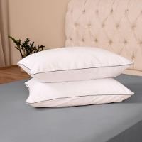 Kit 2 Fronhas Linea 50cm X 70cm Micropercal 200 Fios - Cinza - 2