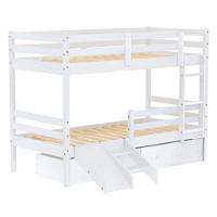 Beliche Solteiro Dreams Com 02 Gavetas Grade De Proteção E Mini Escada/ Escorrega Madeira Maciça Branco Megamobilia - 2