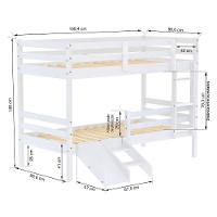 Beliche Solteiro Dreams Com 02 Gavetas Grade De Proteção E Mini Escada/ Escorrega Madeira Maciça Branco Megamobilia