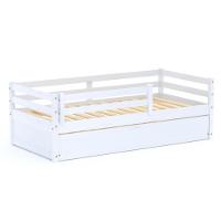 Bicama Solteiro Dreams Com Grade De Proteção Madeira Maciça Branco Megamobilia - 2