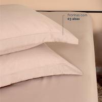 Kit 2 Fronhas Slim Com 3 Abas 50cm X 70cm Micropercal 200 Fios - Bege - 3