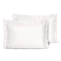 Kit 2 Fronhas Slim Com 3 Abas 50cm X 70cm Micropercal 200 Fios - Branco - 1